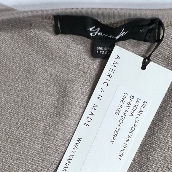 Yana K | Milan Open Front Comfy Lagenlook French Terry Cardigan Mocha | OS - Picture 9 of 13